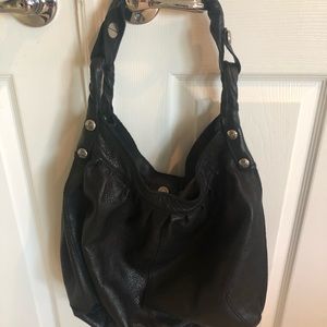 Lucky Brand Black Leather Hobo Shoulder bag